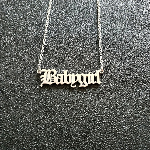 Babygirl Pendant Necklace | Baby Girl Necklace