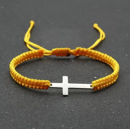 Faith Rope Cross Bracelet | Religious Jesus Cross Bracelet