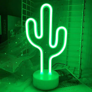 Cactus Neon Sign - USB or Battery Powered LED Light Cactus Neon Sign - USB or Battery Powered LED Light