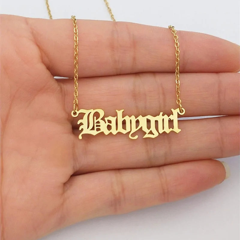 Babygirl Pendant Necklace | Baby Girl Necklace