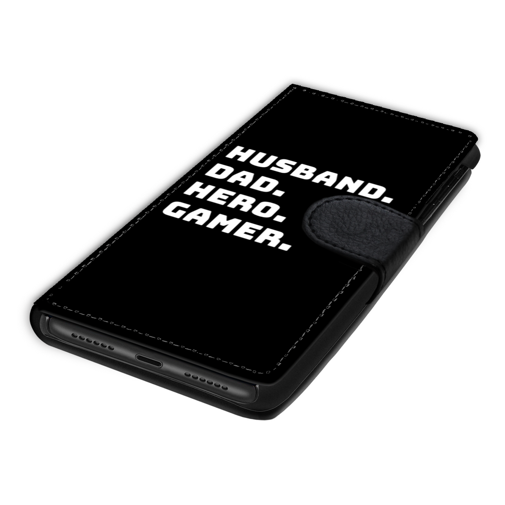 Husband Dad Hero Gamer Video Game  Wallet Phone Case