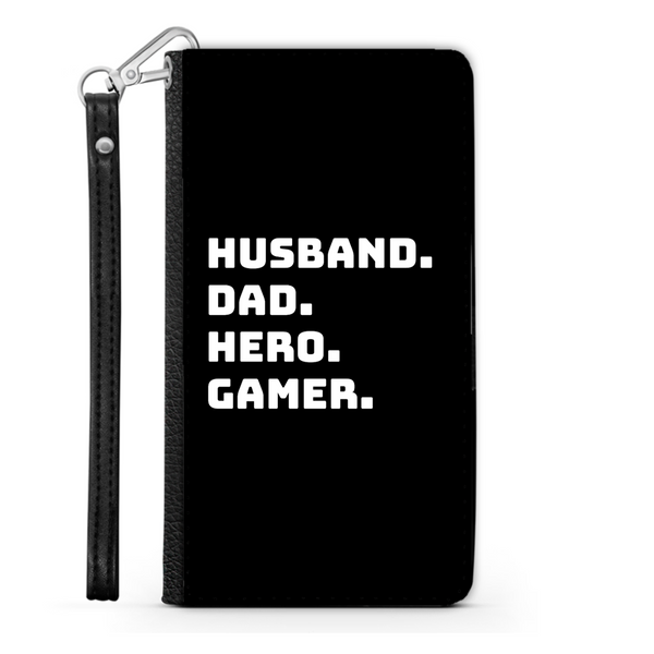 Husband Dad Hero Gamer Video Game  Wallet Phone Case