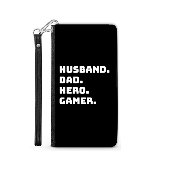 Husband Dad Hero Gamer Video Game  Wallet Phone Case