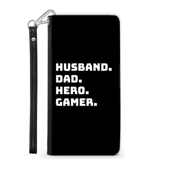 Husband Dad Hero Gamer Video Game  Wallet Phone Case