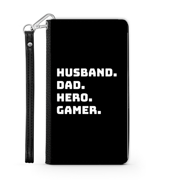 Husband Dad Hero Gamer Video Game  Wallet Phone Case