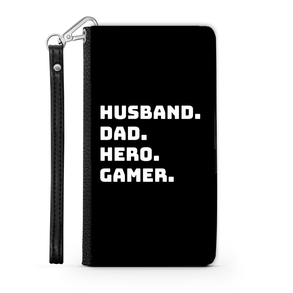 Husband Dad Hero Gamer Video Game  Wallet Phone Case