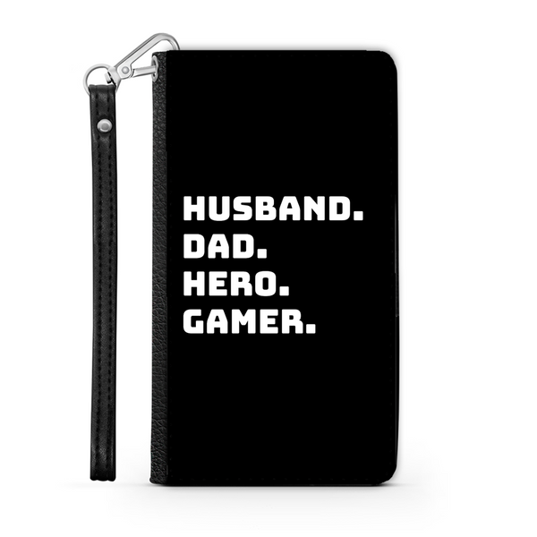Husband Dad Hero Gamer Video Game  Wallet Phone Case