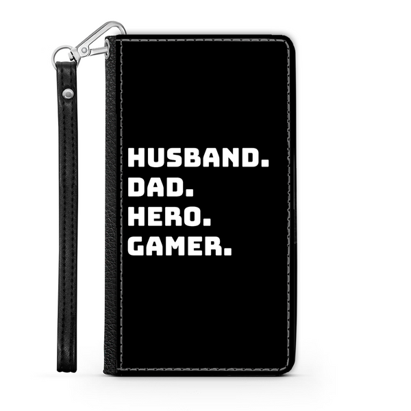 Husband Dad Hero Gamer Video Game  Wallet Phone Case