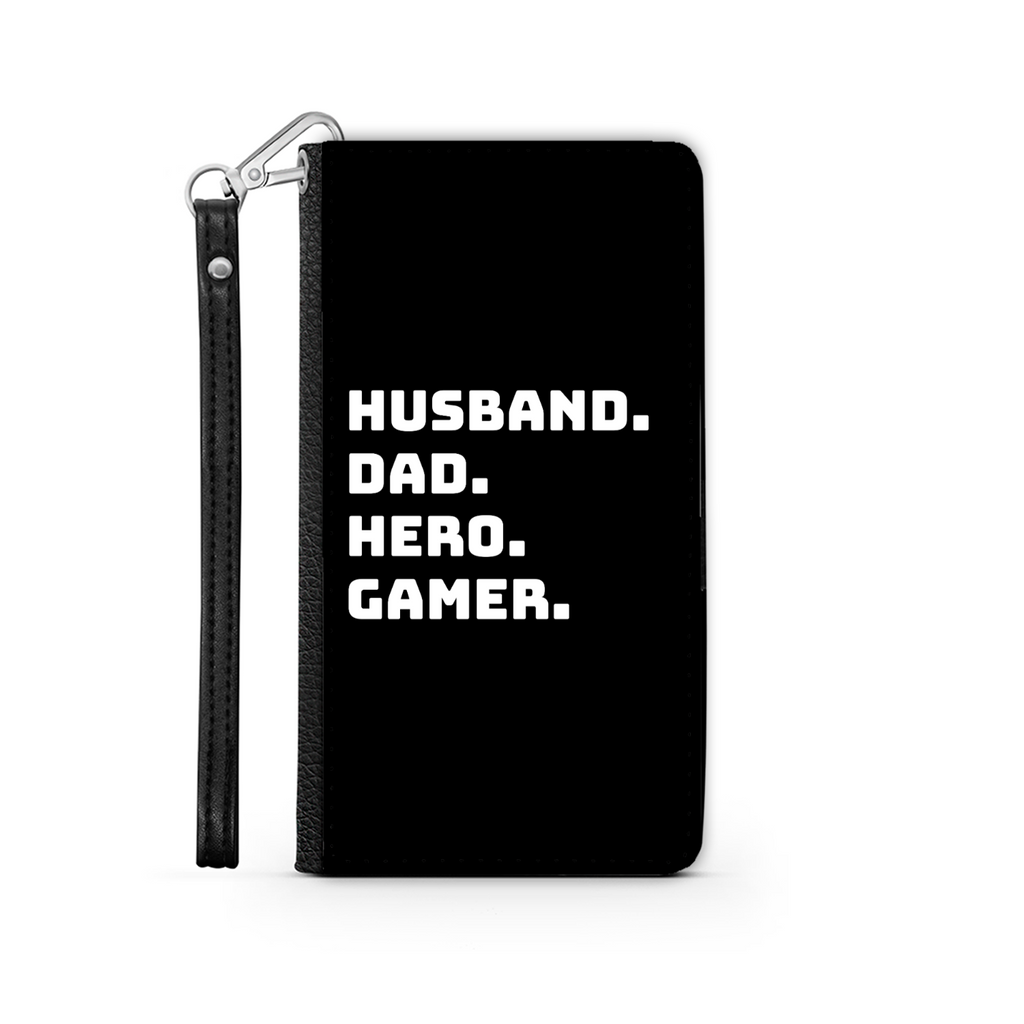 Husband Dad Hero Gamer Video Game  Wallet Phone Case