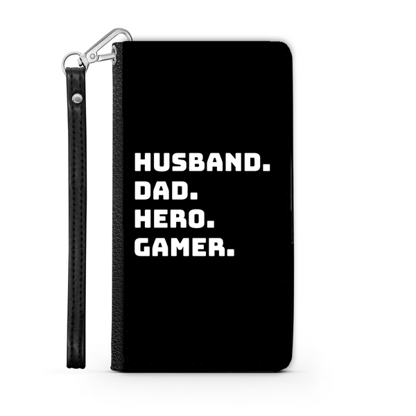 Husband Dad Hero Gamer Video Game  Wallet Phone Case