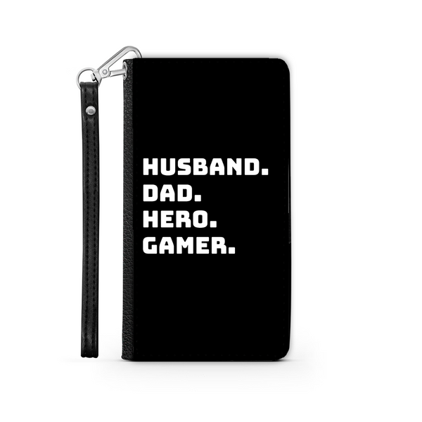 Husband Dad Hero Gamer Video Game  Wallet Phone Case