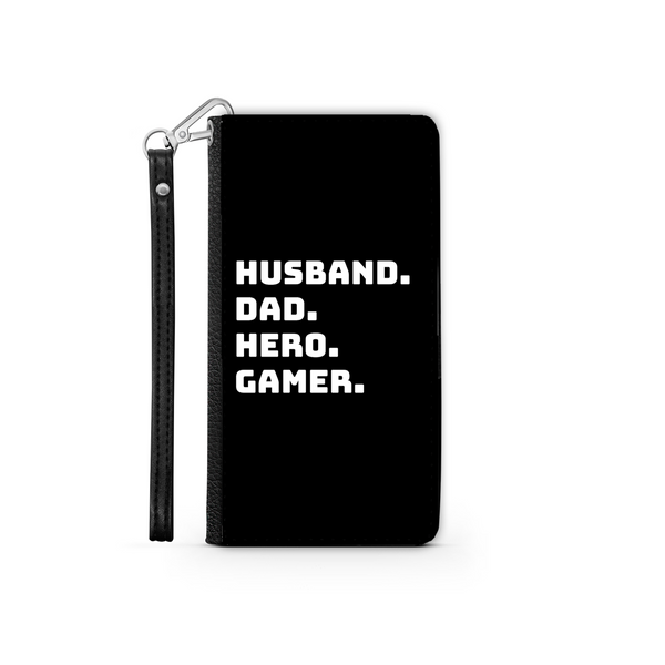 Husband Dad Hero Gamer Video Game  Wallet Phone Case