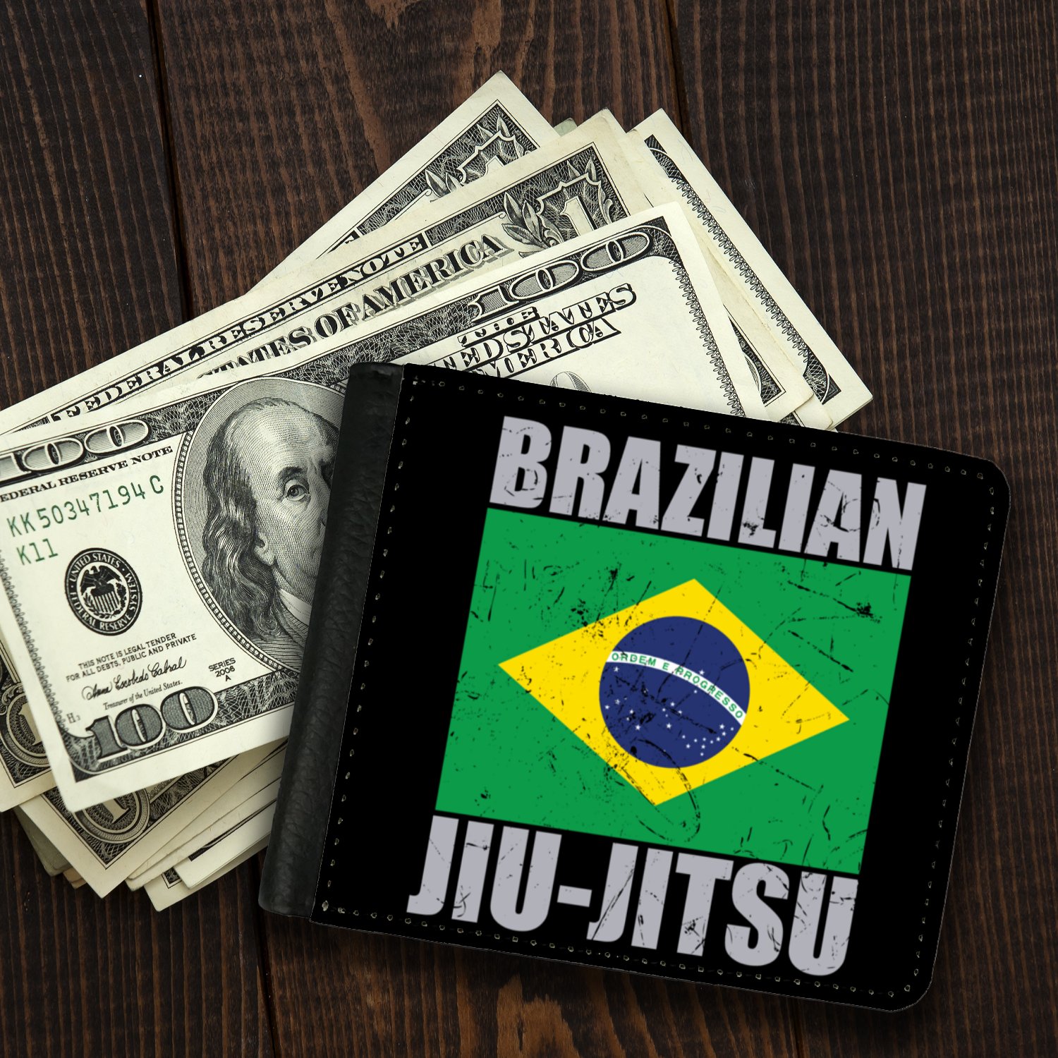 Brazilian Jiu Jitsu Flag 2 BJJ Mens Wallet Secondary image
