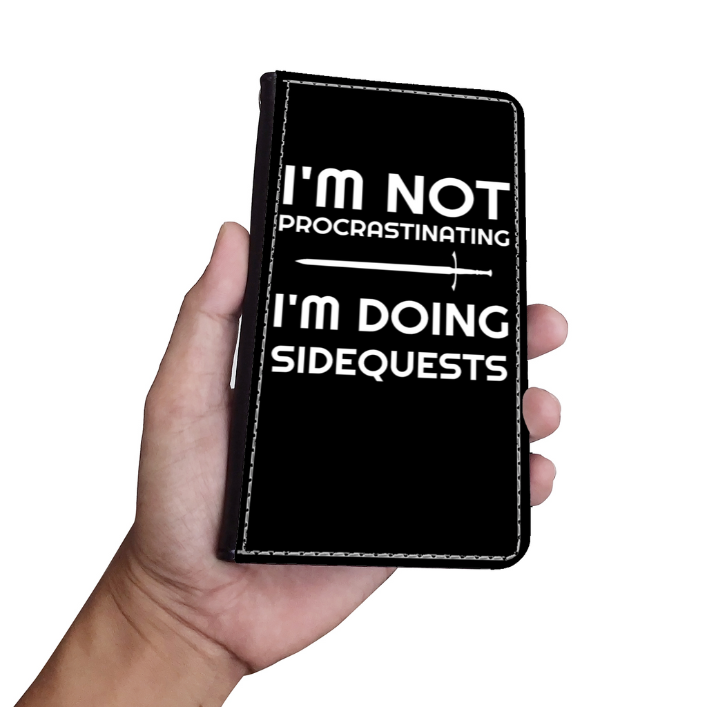 I'm Not Procrastinating I'm Doing Side Quests Phone Case | Fantasy RPG Phone Wallet Case