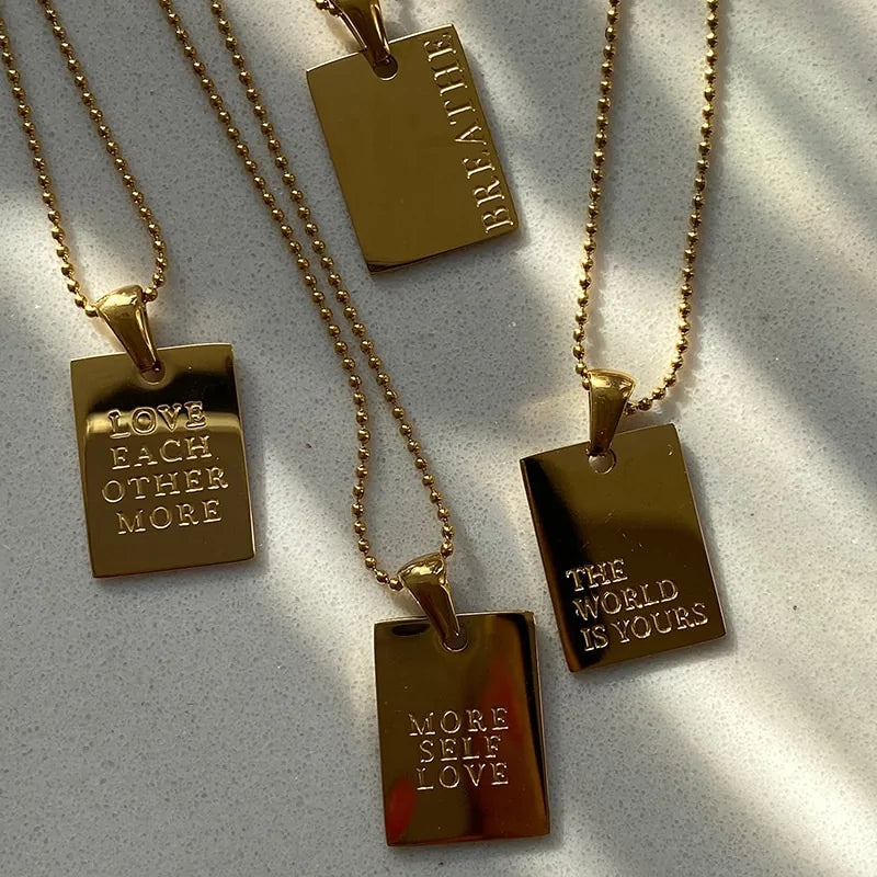 Word Pendant Necklace Main image