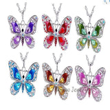 Colorful Butterfly Necklace - Butterfly Necklace Colorful Butterfly Necklace