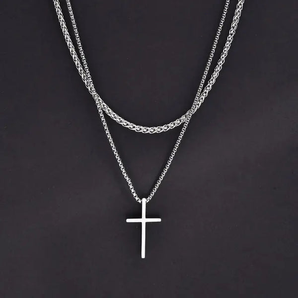 Sleek Men's Cross Necklace