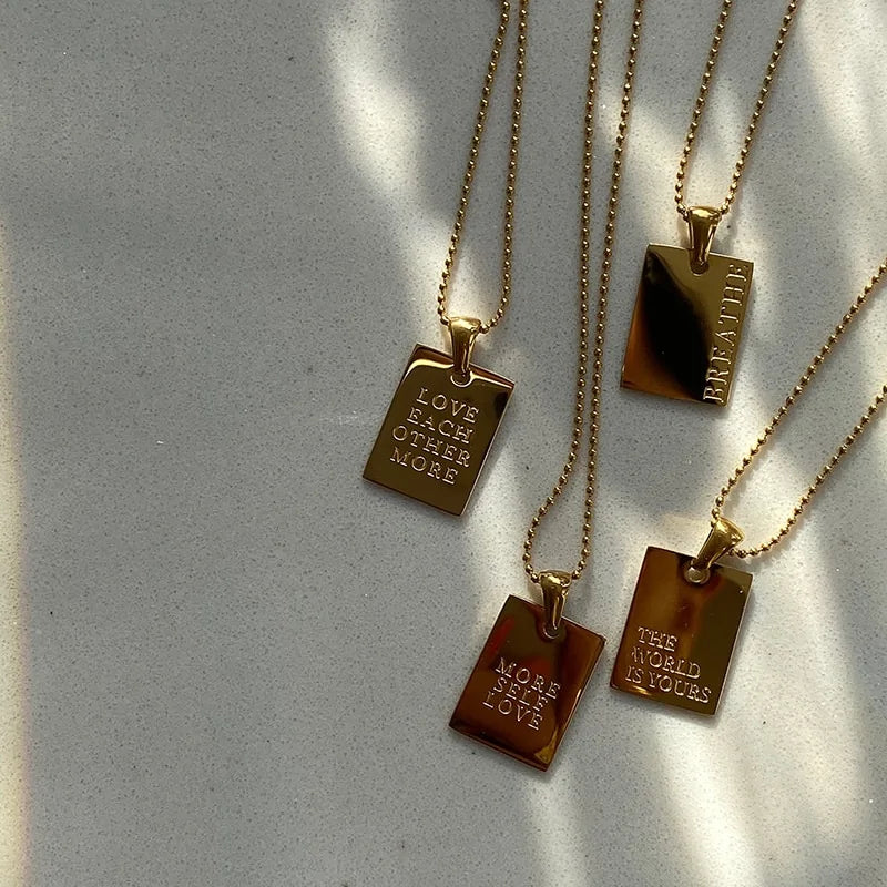 Word Pendant Necklace Secondary image
