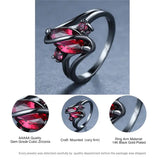 Women's Red Crystal Ring Women's Red Crystal Ring