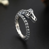 Adjustable Retro Dinosaur Skull Ring | Dino Skeleton Punk Rock Ring Adjustable Retro Dinosaur Skull Ring | Dino Skeleton Punk Rock Ring