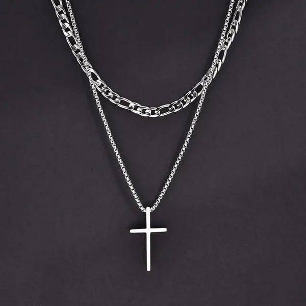 Sleek Men's Cross Necklace