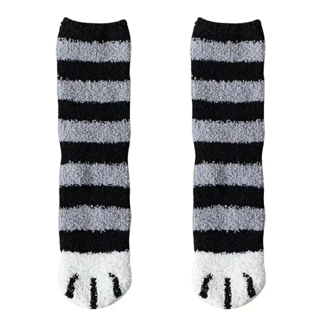 Women's Cute Cat Paw Fleece Socks