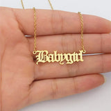 Babygirl Pendant Necklace | Baby Girl Necklace Babygirl Pendant Necklace | Baby Girl Necklace