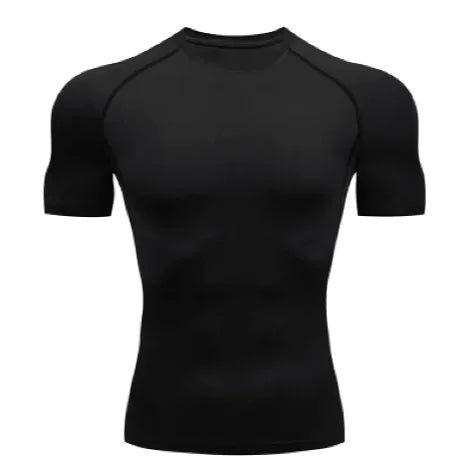 Solid Color Quick-Drying Gym Shirt | Short Sleeve Compression Shirt
