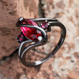 Women's Red Crystal Ring Women's Red Crystal Ring