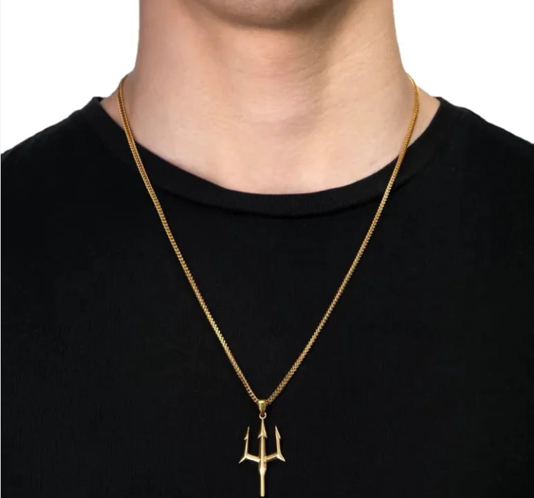 Cool Trident Pendant Necklace