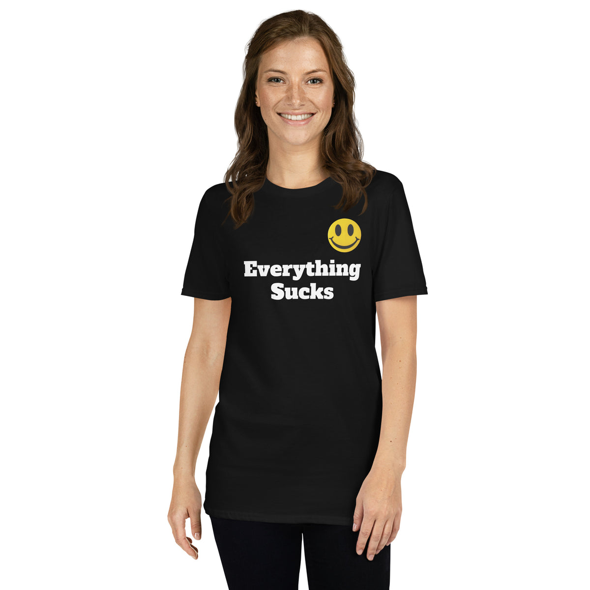 Everything Sucks Smiley Face Unisex T-Shirt