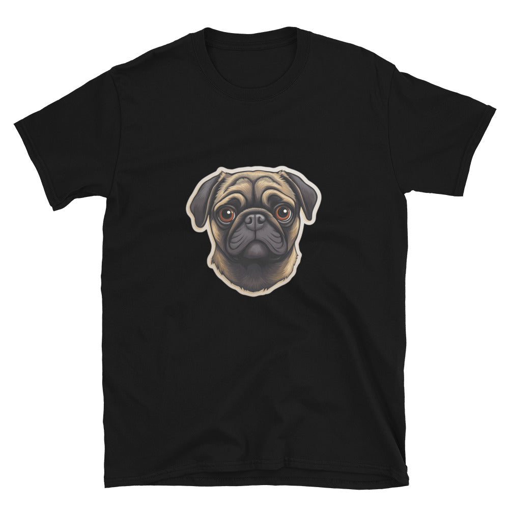 Pug Shirt | Pug Tshirt | Pug Mom Shirt | Pug Tee Shirt | Pugs 2 Short-Sleeve Unisex T-Shirt