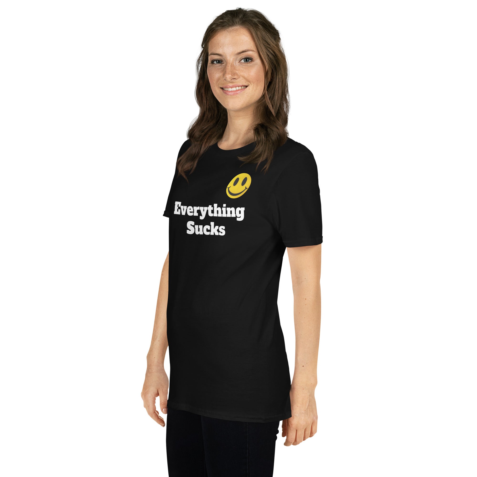 Everything Sucks Smiley Face Unisex T-Shirt