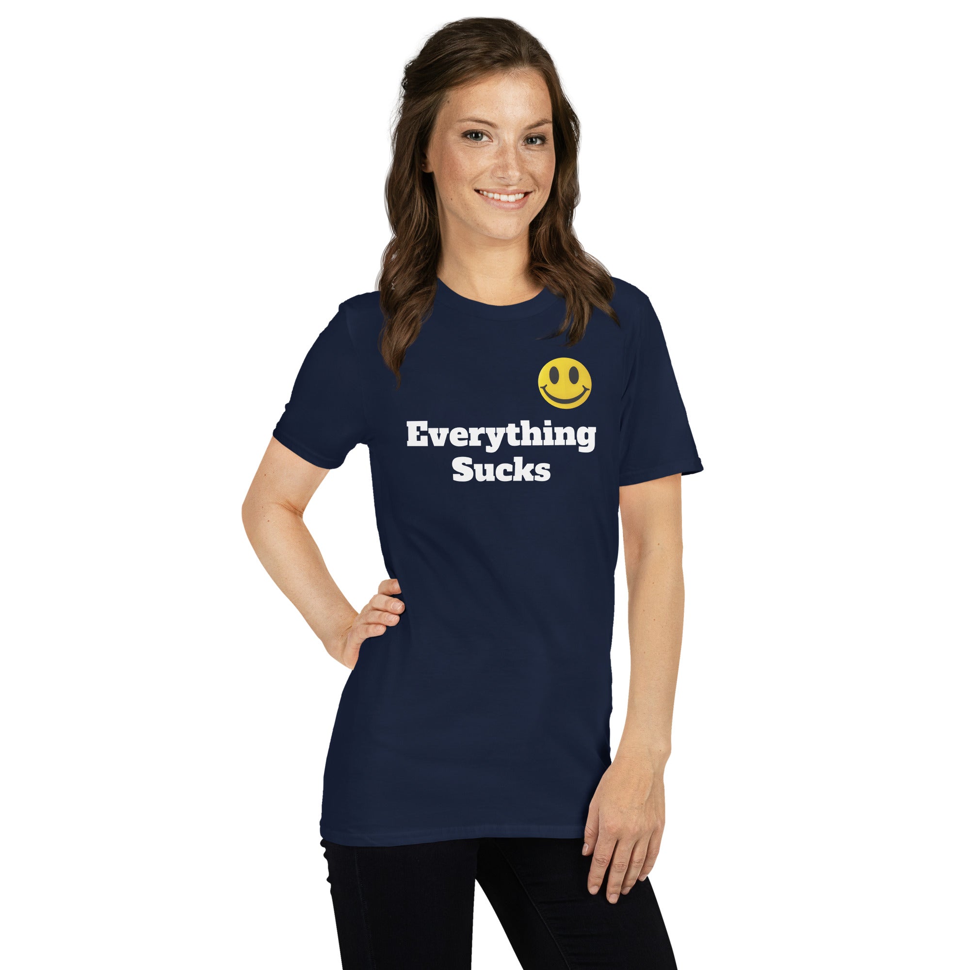 Everything Sucks Smiley Face Unisex T-Shirt