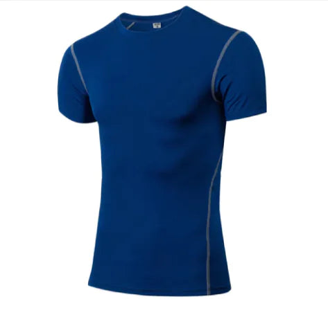 Solid Color Quick-Drying Gym Shirt | Short Sleeve Compression Shirt