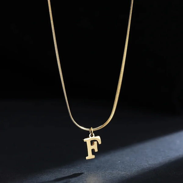 Elegant A-Z Stainless Steel Pendant Necklace