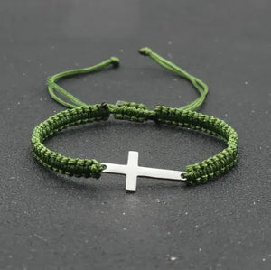 Faith Rope Cross Bracelet | Religious Jesus Cross Bracelet Faith Rope Cross Bracelet | Religious Jesus Cross Bracelet