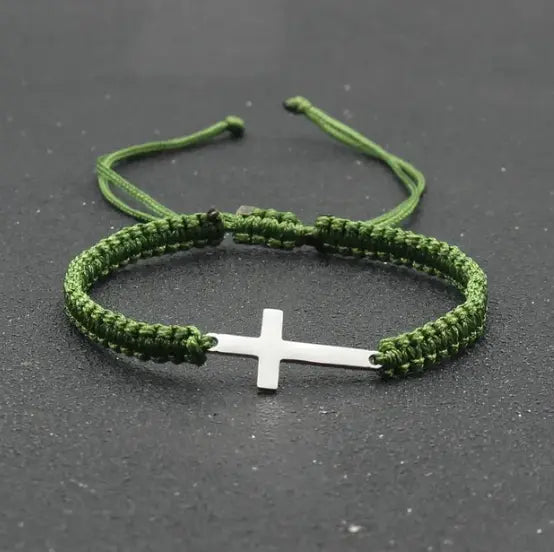 Faith Rope Cross Bracelet | Religious Jesus Cross Bracelet