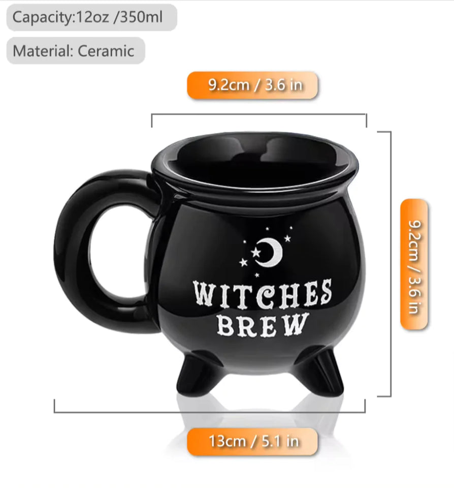 Witches Brew Spooky Enchanting Ceramic Witch Coffee Mug for Halloween