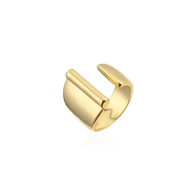 Adjustable Gold Alphabet Ring