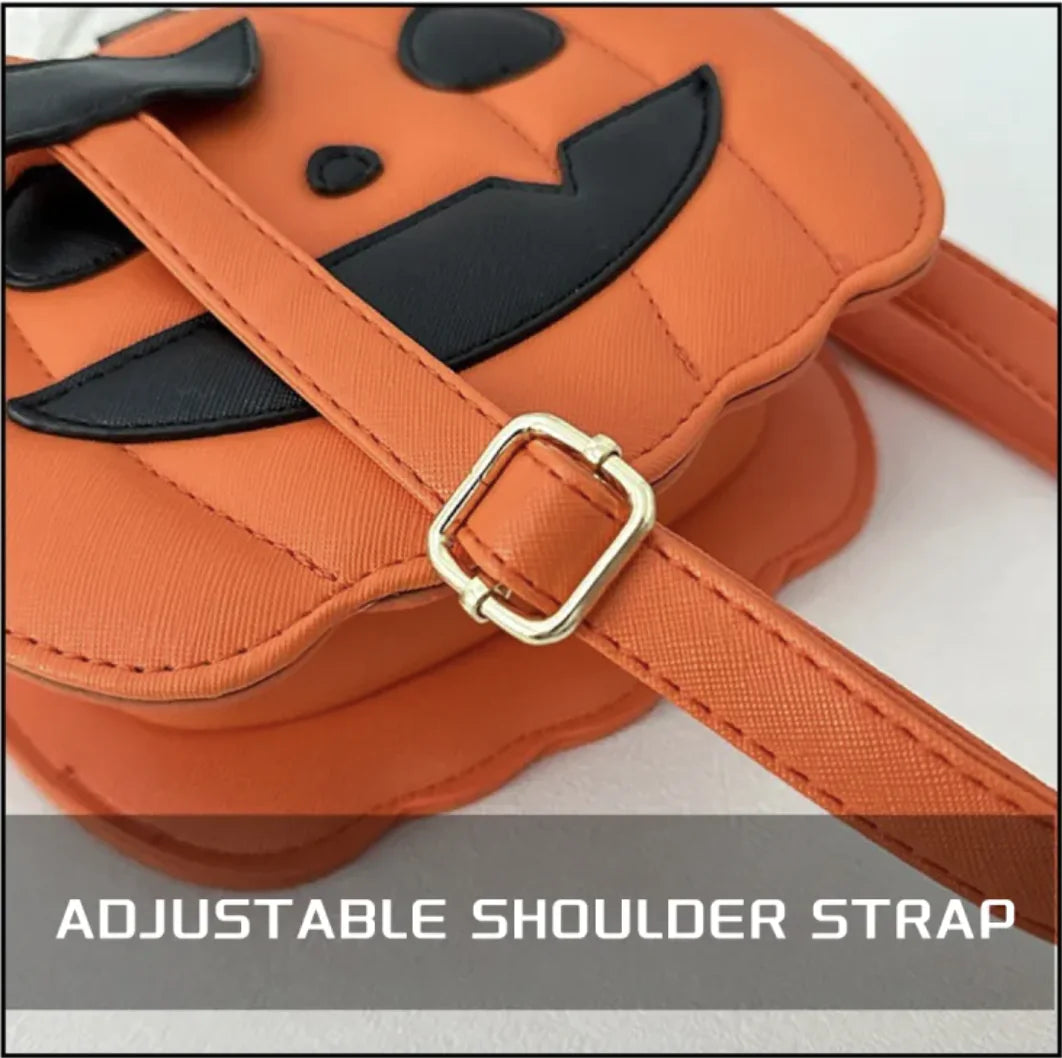 Halloween Pumpkin Crossbody Bag - Novelty Halloween Horror Shoulder Purse for Women