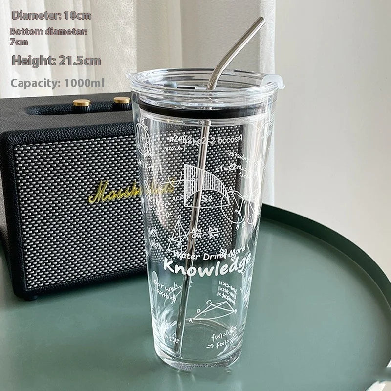 1000ml Mathematical Glass Tumbler | 1 Litre Math Glass Tumbler