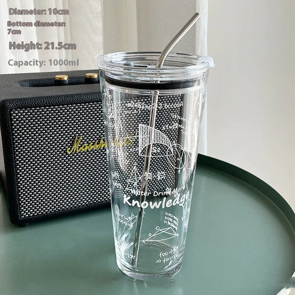 1000ml Mathematical Glass Tumbler | 1 Litre Math Glass Tumbler