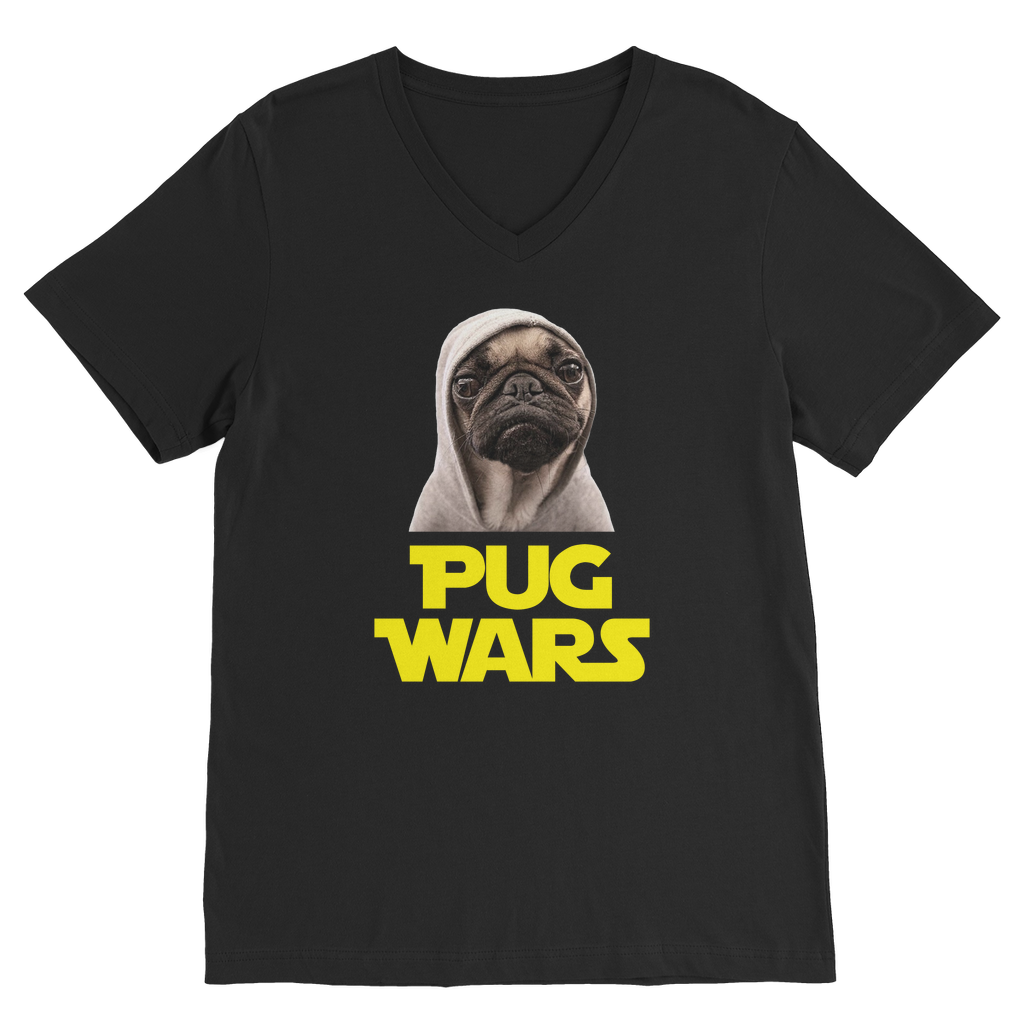 Pug Wars The Last Pug ﻿Classic V-Neck T-Shirt