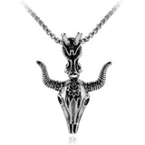 Pagan Goat Pendant Necklace goat necklace, metal necklace, goat pendant, pagan necklace
