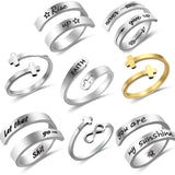 Stainless Steel Adjustable Faith Ring faith ring