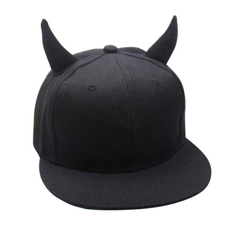 Devil Horns Snapback Cap With Adjustable Strap | Quality Embroidered | Trucker Hat | Dad hat | Horror | Gothic Main image