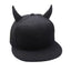 Devil Horns Snapback Cap With Adjustable Strap | Quality Embroidered | Trucker Hat | Dad hat | Horror | Gothic