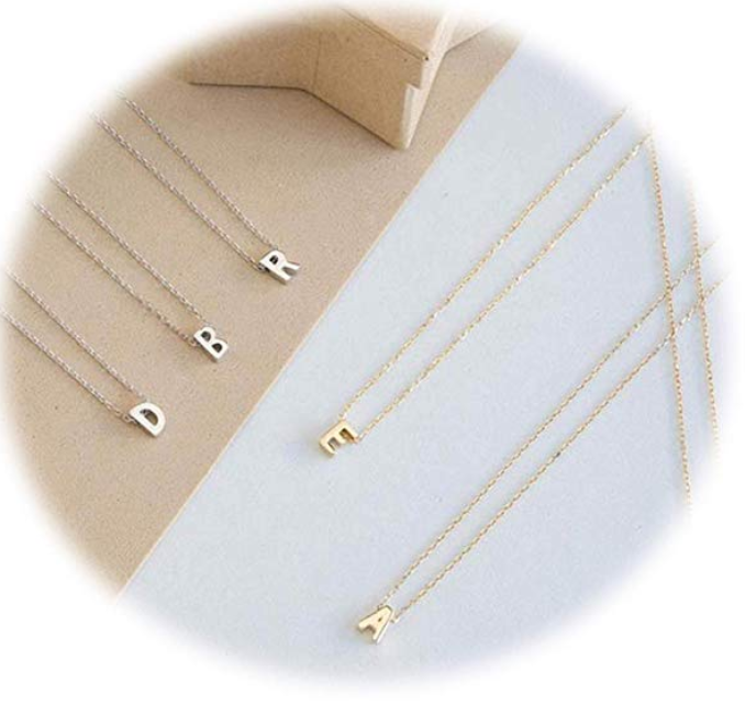 gold initial necklace, initial necklace, letter necklace, monogram necklace, initial necklace silver