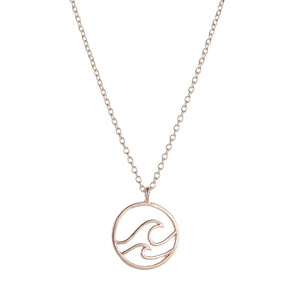 Water Wave Surf Pendant Necklace wave necklace